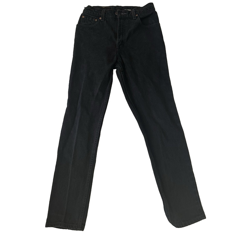 Levi's 550 Jeans Women's 9 JR M Black Denim Relaxed Fit‎ Tapered Leg Y2K 1997